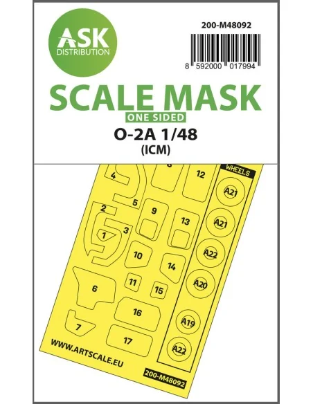 O-2A one-sided mask self-adhesive pre-cutted for ICM, 1/48 - Art Sc...