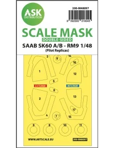 SAAB SK60 double-sided mask self-adhesive, pre-cutted for Pilot Rep...