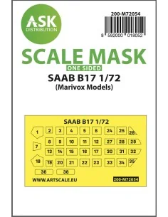 SAAB B17 one-sided painting express mask for Marivox, 1/72 - Art Sc...