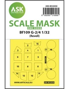 Messerschmitt Bf 109G-2/G-4 one-sided express masks for Revell, 1/3...