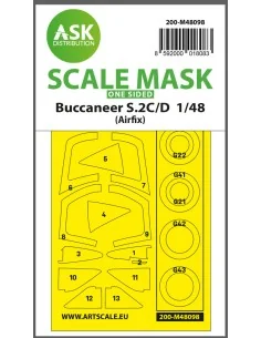 Buccaneer S.2C/D one-sided mask self-adhesive, pre-cutted for Airfi...