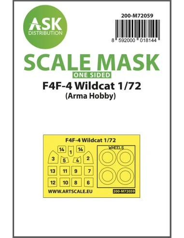 F4F-4 Wildcat one-sided painting express mask for Arma Hobby, 1/72 ...