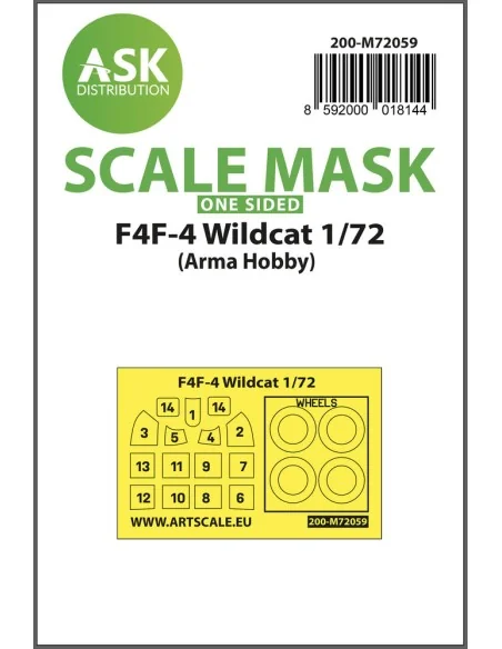F4F-4 Wildcat one-sided painting express mask for Arma Hobby, 1/72 ...