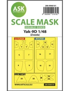 Yak-9D double-sided express mask, self-adhesive, pre-cutted for Zve...