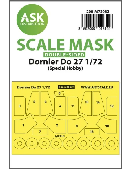 Dornier Do 27 double-sided pre-cuttet mask for Art Scale Kit / Spec...