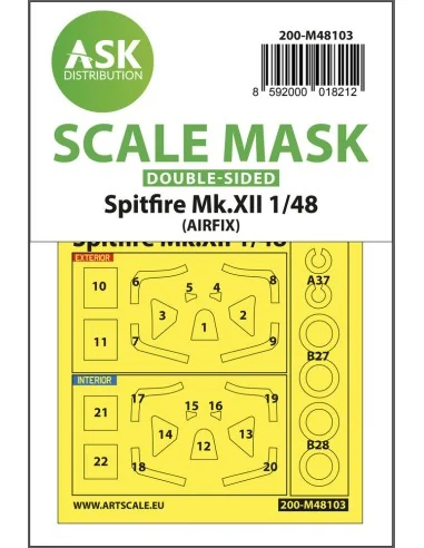 Spitfire Mk.XII double-sided mask self-adhesive, pre-cutted for Air...