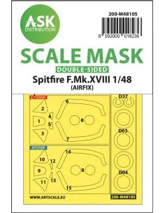 Spitfire F.Mk.XVIII double-sided mask self-adhesive, pre-cutted for...