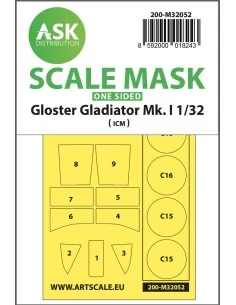 Gloster Gladiator Mk.I one-sided painting mask for Revell / ICM, 1/...