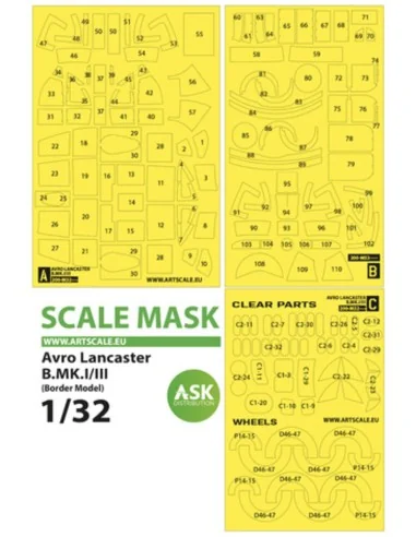 Avro Lancaster B Mk.I/III express self adhesive masks for Border Mo...