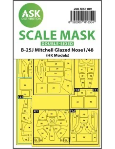 B-25J Mitchell double-sided mask self-adhesive pre-cutted for HK Mo...