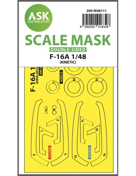 F-16A double-sided express mask, self-adhesive and pre-cutted for K...