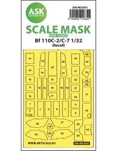 Messerschmitt Bf 110C-2/C-7 one-sided express masks for Revell, 1/3...