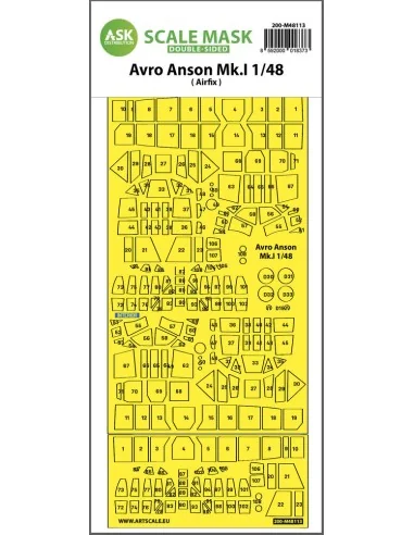 Avro Anson Mk.I double-sided express mask, self-adhesive and pre-cu...