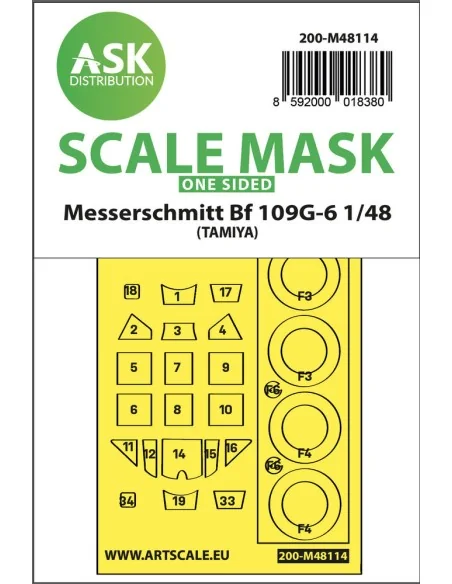 Messerschmitt Bf 109G-6 one-sided express mask, self-adhesive and p...