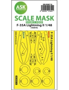 F-35A Lightning II double-sided express mask, self-adhesive and pre...