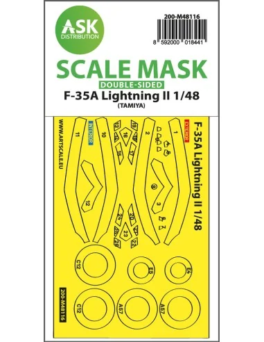 F-35A Lightning II double-sided express mask, self-adhesive and pre...