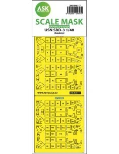 USN SBD-3 double-sided express mask, self-adhesive and pre-cutted f...