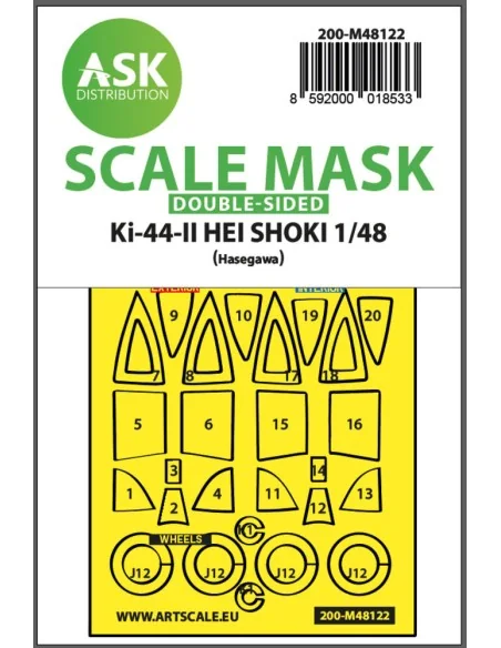 Ki-44-II HEI SHOKI double-sided express mask, self-adhesive and pre...
