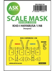Ki-43-I Hayabusa double-sided express mask, self-adhesive and pre-c...