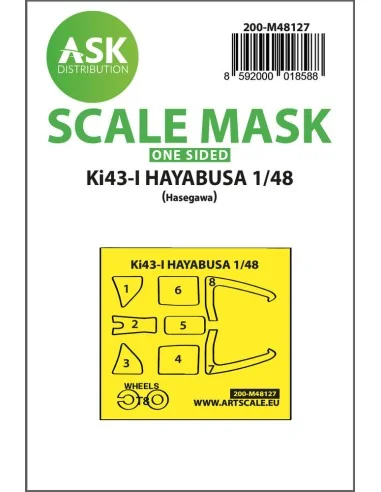 Ki-43-I Hayabusa one-sided express mask, self-adhesive and pre-cutt...