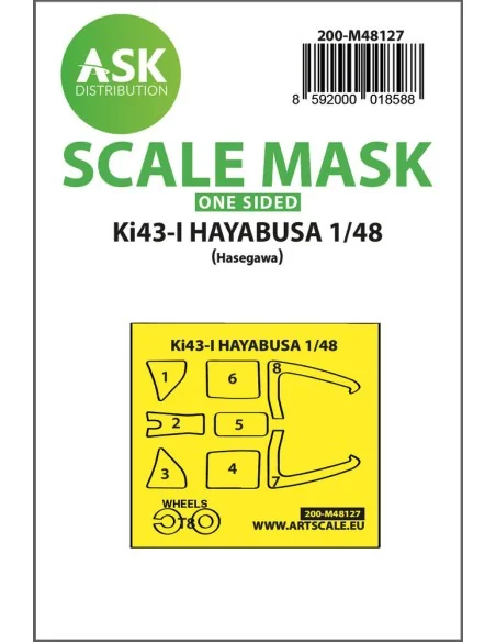 Ki-43-I Hayabusa one-sided express mask, self-adhesive and pre-cutt...