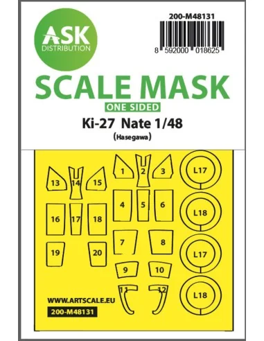 Ki-27 Nate one-sided express mask for Hasegawa, 1/48 - Art Scale Ki...
