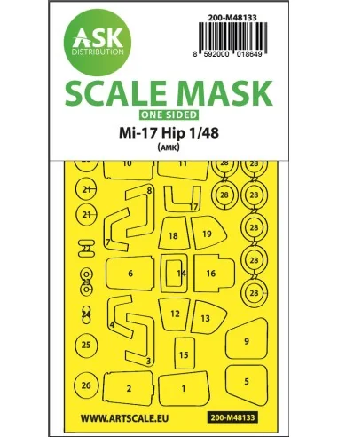 Mil Mi-17Hip one-sided express mask for AMK, 1/48 - Art Scale Kit 2...