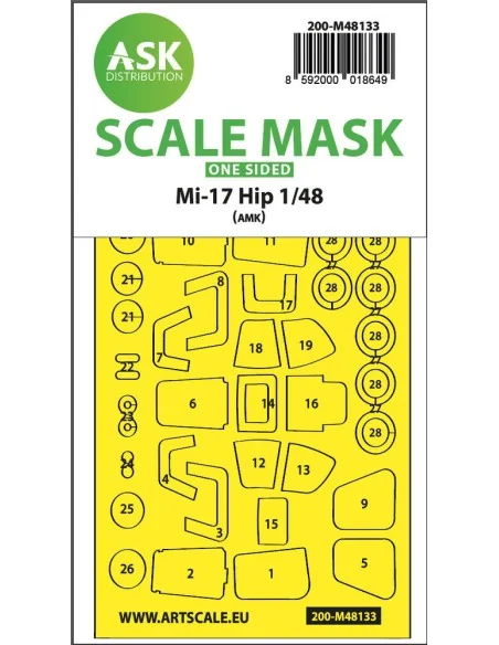 Mil Mi-17Hip one-sided express mask for AMK, 1/48 - Art Scale Kit 2...