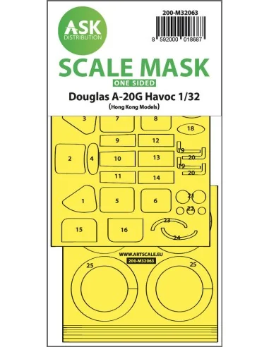 A-20G Havoc one-sided express self adhesive mask for HK Models, 1/3...