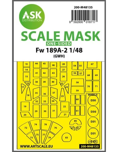 Fw 189A-2 one-sided express mask for Great Wall Hobby, 1/48 - Art S...