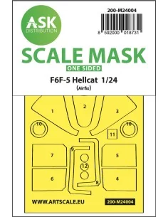 F6F-5 Hellcat one-sided express masks for Airfix, 1/24 - Art Scale ...