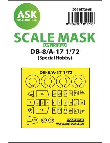 DB-8/A-17 one-sided express mask for Special Hobby, 1/72 - Art Scal...