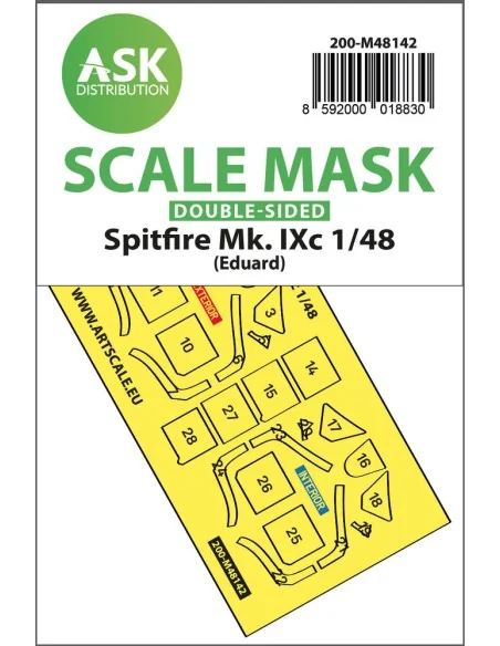 Spitfire Mk.IXc double-sided express fit mask for Eduard, 1/48 - Ar...