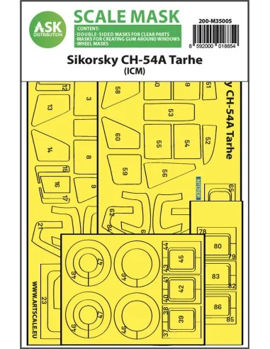 Sikorsky CH-54A Tarhe double-sided express fit mask for ICM, 1/35 -...