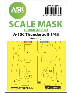 A-10C Thunderbolt double-sided express fit mask for Academy, 1/48 -...