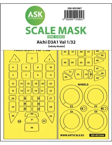 Aichi D3A1 Val one-sided express self adhesive mask for Infinity, 1...