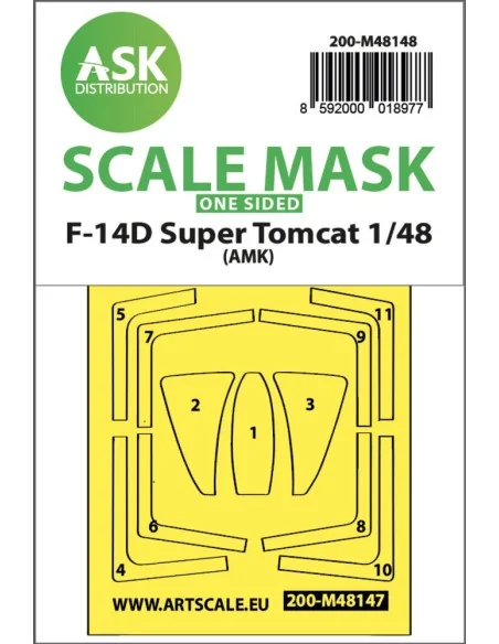 F-14D Super Tomcat one-sided express fit mask for AMK, 1/48 - Art S...