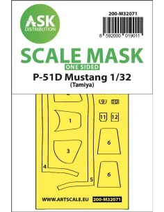 P-51D Mustang one-sided fit mask for Tamiya, 1/32 - Art Scale Kit 2...