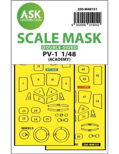 PV-1 Ventura double-sided express fit mask for Academy, 1/48 - Art ...
