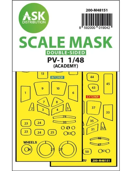 PV-1 Ventura double-sided express fit mask for Academy, 1/48 - Art ...