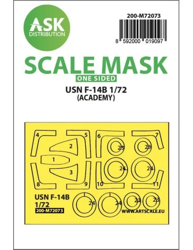 F-14B one-sided express fit mask for Academy, 1/72 - Art Scale Kit ...