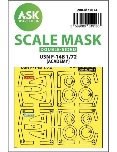 F-14B double-sided express fit mask for Academy, 1/72 - Art Scale K...