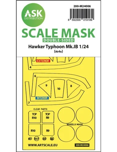 Hawker Typhoon Mk.IB double-sided express masks for Airfix, 1/24 - ...