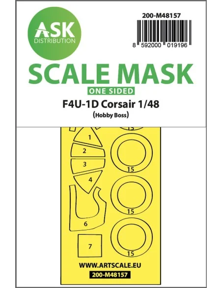F4U-1D Corsair one-sided express mask for Hobby Boss, 1/48 - Art Sc...