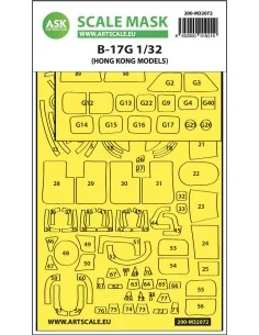 B-17G express fit mask for HK Models, 1/32 - Art Scale Kit 200-M32072