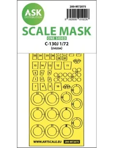 C-130J one-sided express fit mask for Zvezda, 1/72 - Art Scale Kit ...
