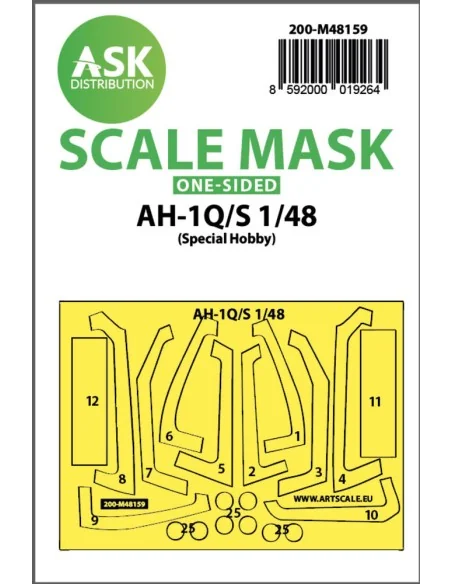 AH-1Q/S Cobra one-sided fit express mask for Special Hobby, 1/48 - ...