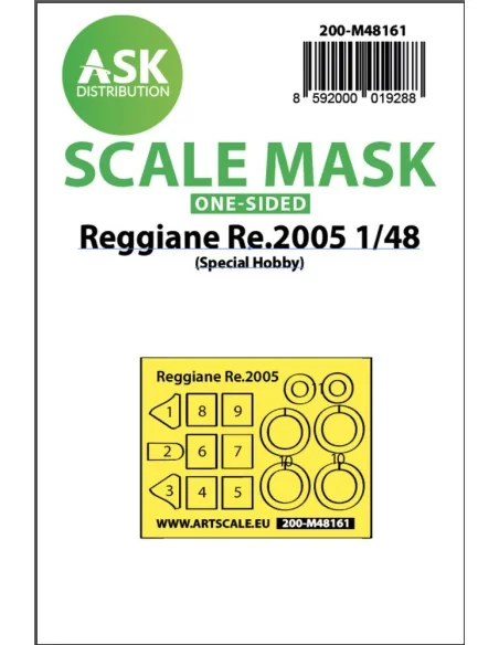 Reggiane Re.2005 one-sided fit express mask for Special Hobby, 1/48...