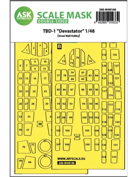 TBD-1 Devastator double-sided fit express mask for Great Wall Hobby...