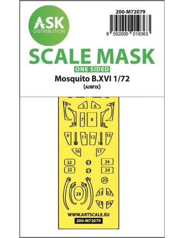 Mosquito B.XVI one-sided express fit mask for Airfix, 1/72 - Art Sc...